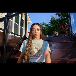 One of a kind. Athens Cinema Tee. Cropped.